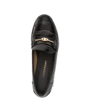 Ferragamo ビンテージ Vara レザー ローファー - サムネイル4