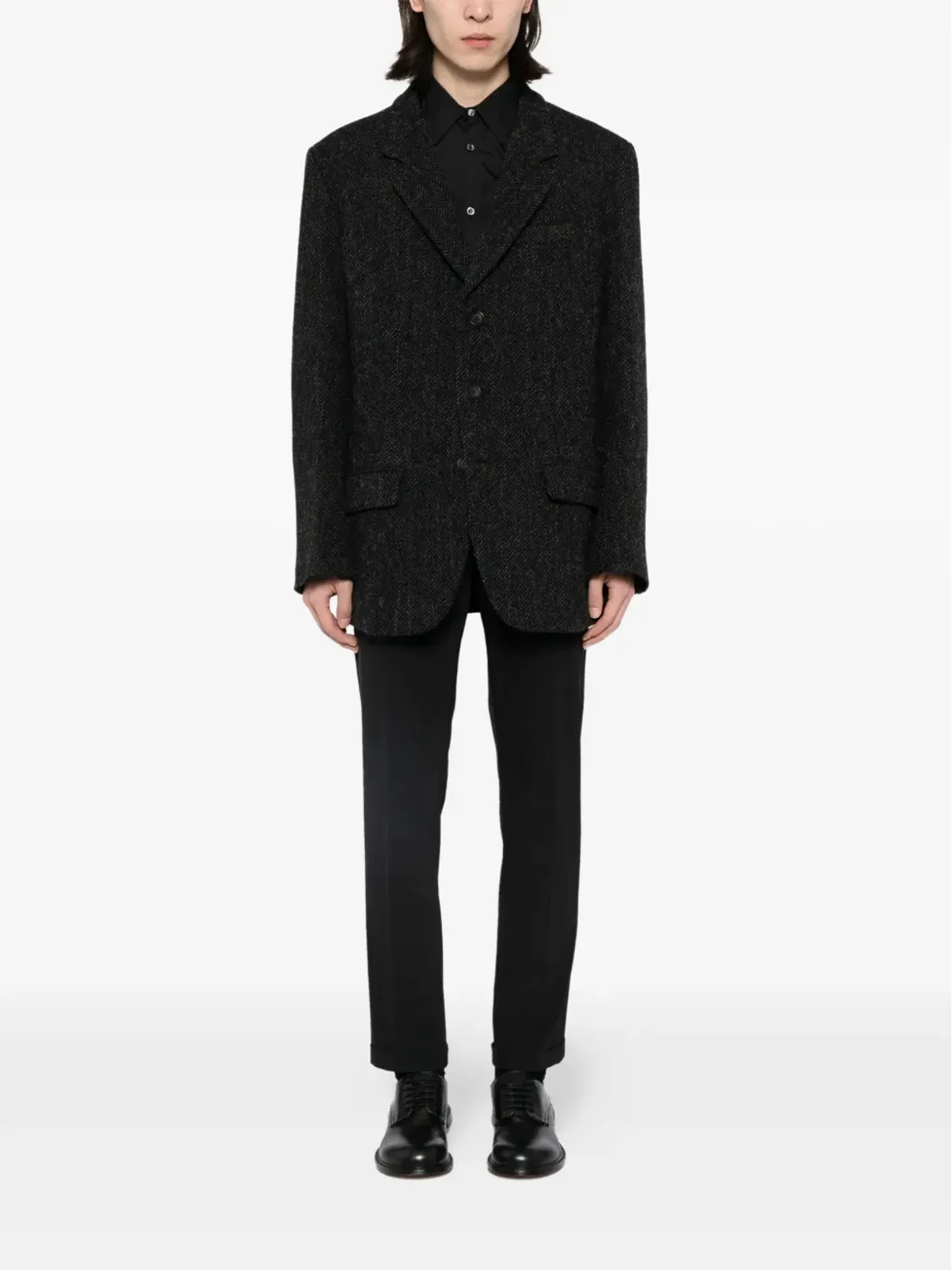 Yohji Yamamoto Pre-Owned ノッチド・ラペル ブレザー - 画像2