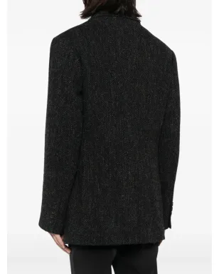 Yohji Yamamoto Pre-Owned ノッチド・ラペル ブレザー - サムネイル4