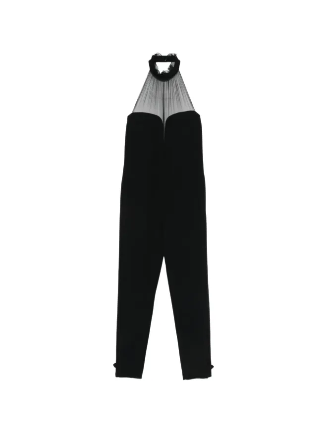 Saint Laurent Pre-Owned Saint Laurent Pre-Owned ホルターネックジャンプスーツ - ブラックの商品画像