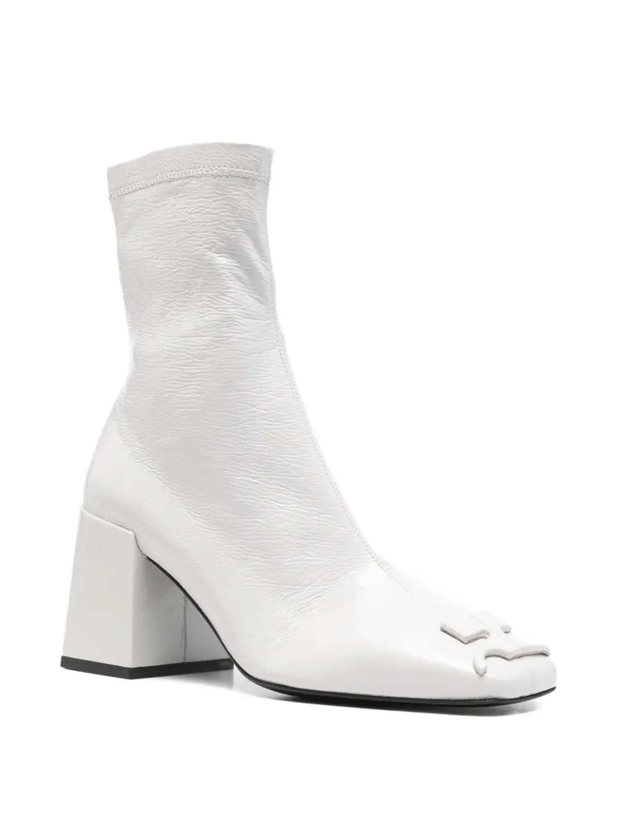 Courrèges Pre-Owned ヘリテージスクエアトゥレザーブーツ - 画像2