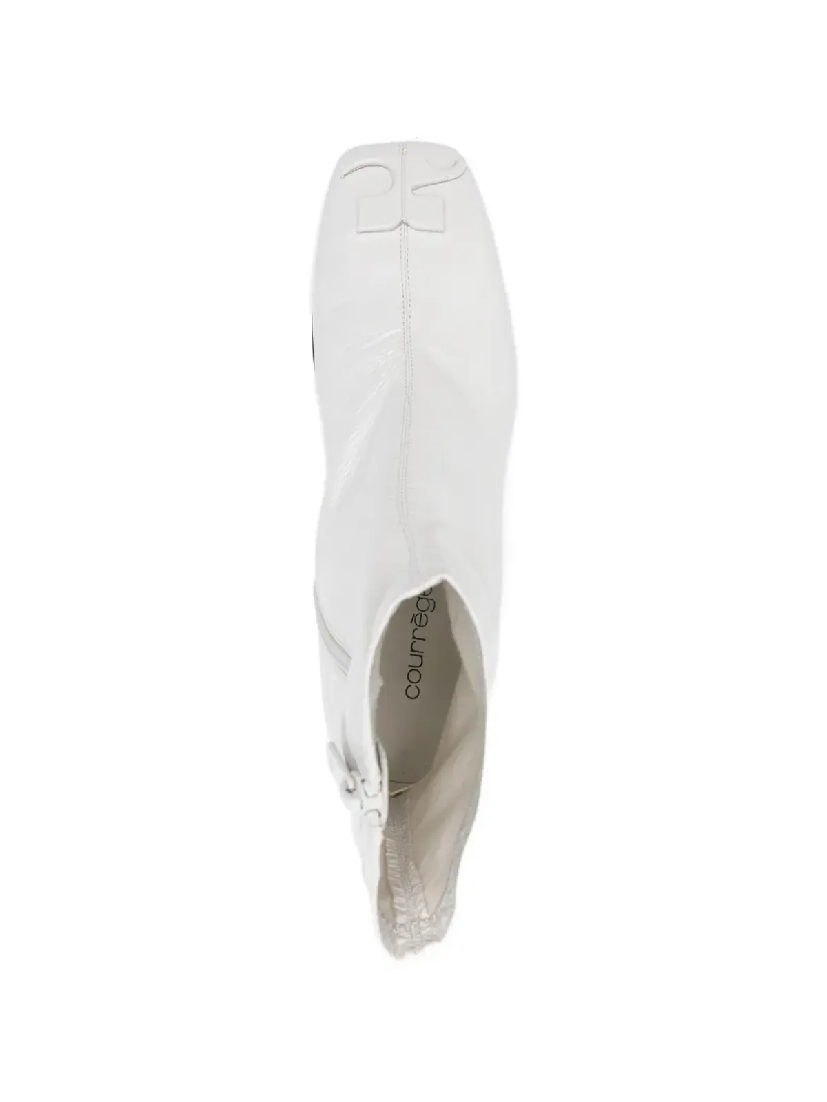 Courrèges Pre-Owned ヘリテージスクエアトゥレザーブーツ - 画像4