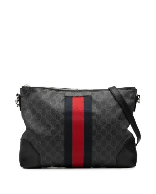 Gucci Vintage GG Supreme Web クロスボディバッグ - ブラック - サムネイル1