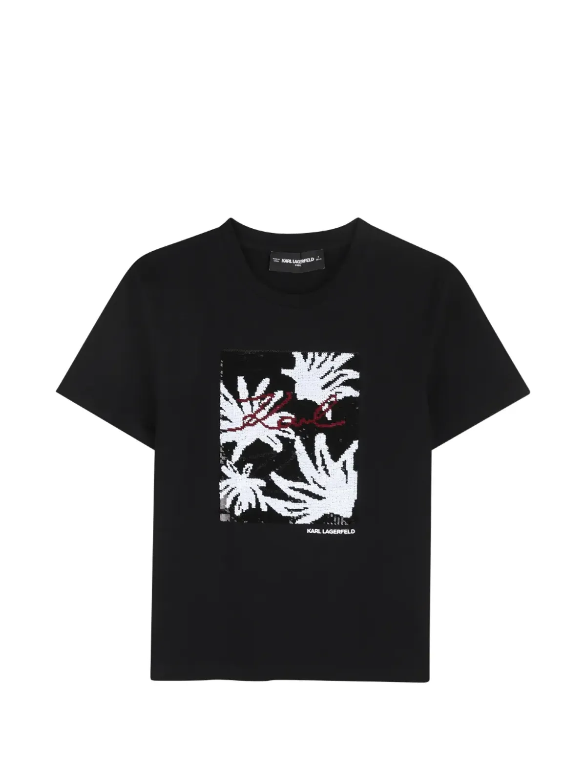 Karl Lagerfeld Kids スパンコール グラフィック Tシャツ - 画像5
