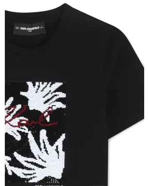 Karl Lagerfeld Kids スパンコール グラフィック Tシャツ - サムネイル4