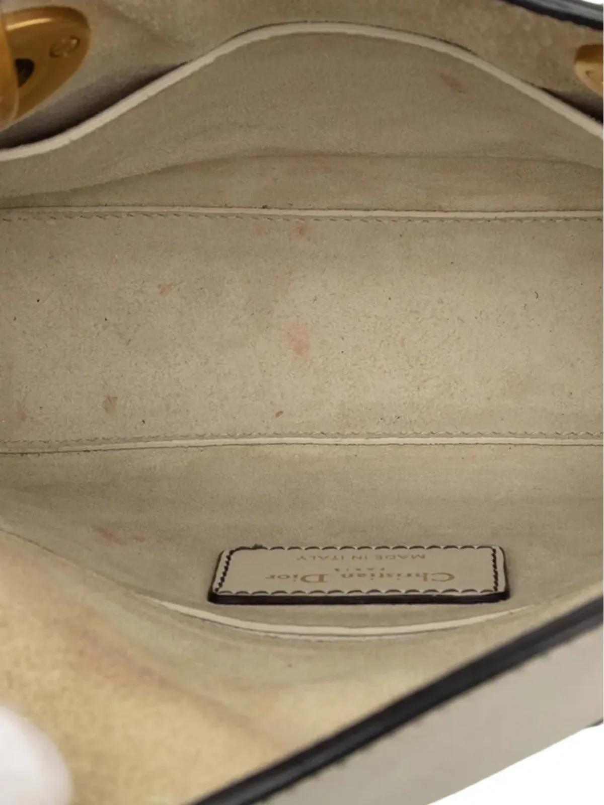 Christian Dior Vintage レディ ディオール サッチェル ミニ カーフスキン ホワイト - 画像5