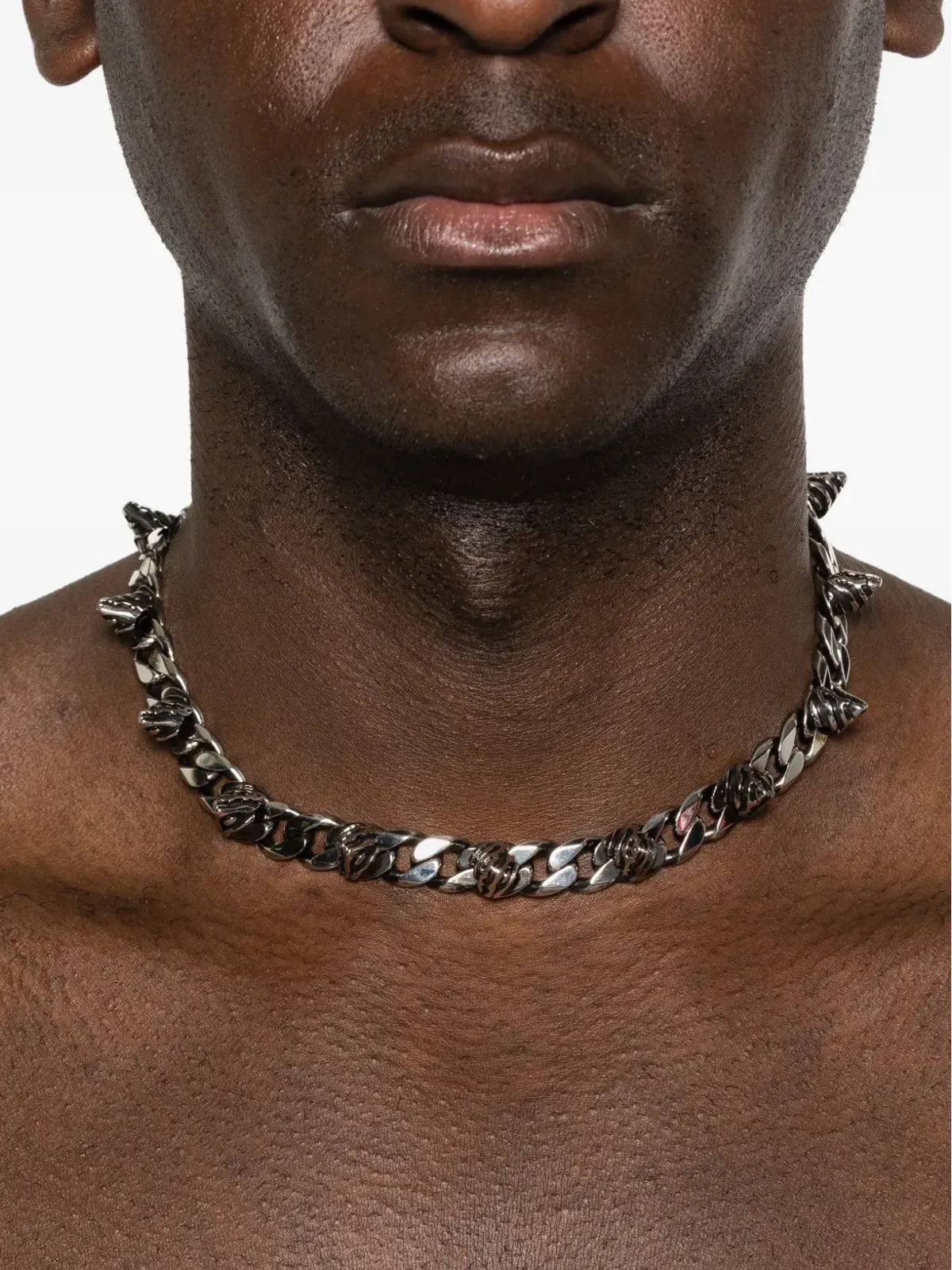 LEONARDO VALENTINI スタッズチェーンネックレス - 画像2