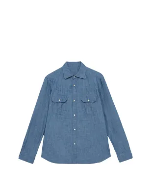Fortela Amleto cotton shirt - Blue - サムネイル1