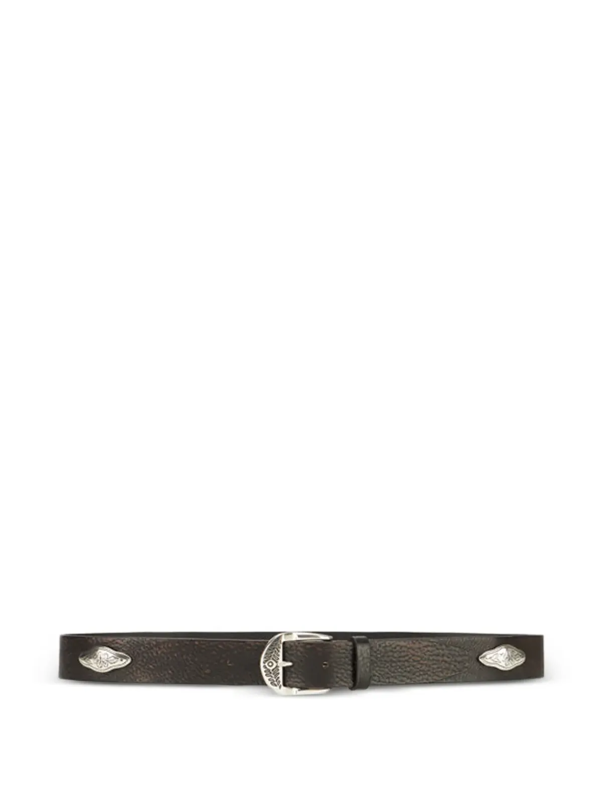 Fortela Culien embellished leather belt - Brown - 画像1