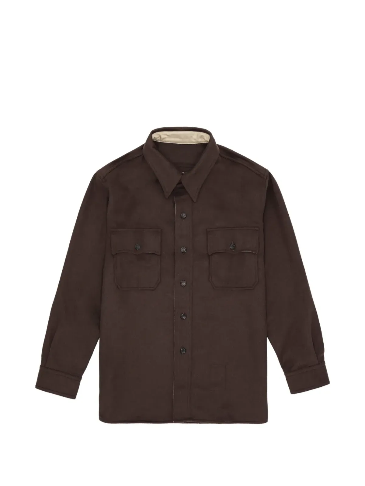 Fortela Cpo2.0 chest-pockets shirt - Brown - 画像1