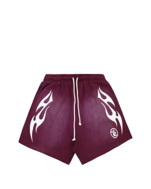 HELLSTAR マルーン炎柄ショーツ - サムネイル1