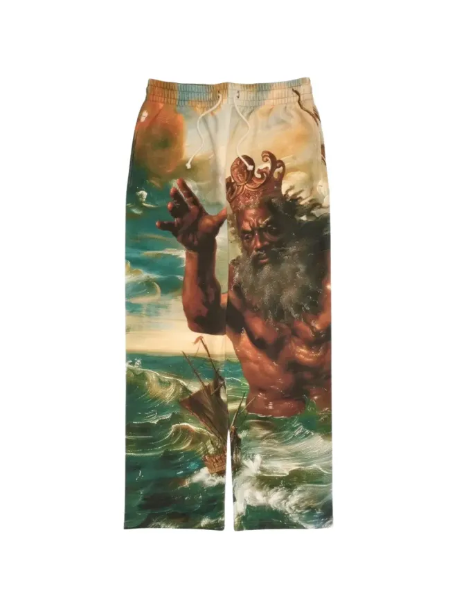 Denim Tears Denim Tears プリント Poseidon's Revenge トラックパンツ - ブルーの商品画像
