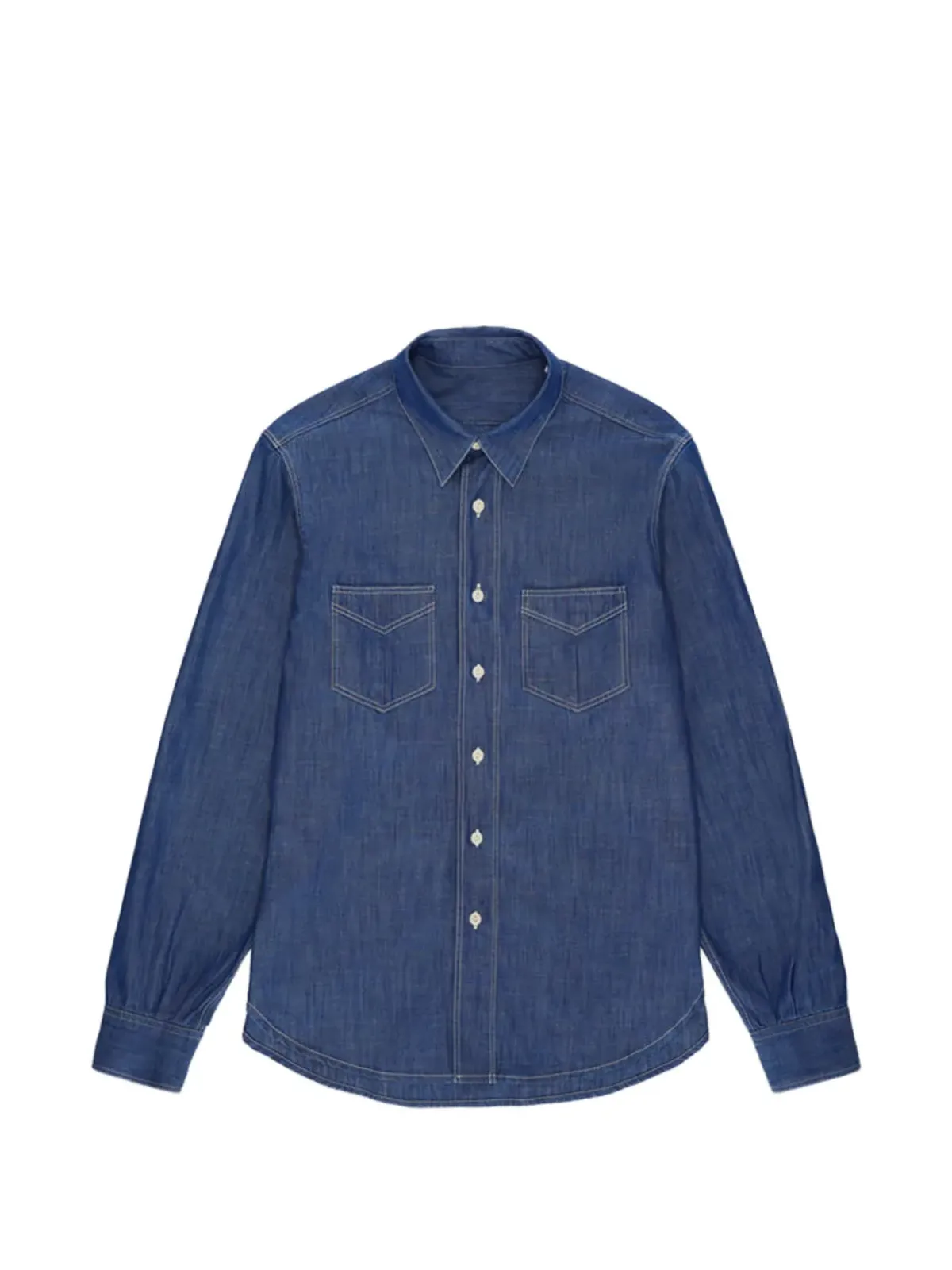 Fortela Osumi chambray shirt - Blue - 画像1