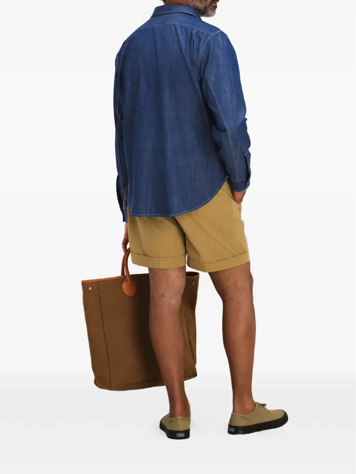 Fortela Osumi chambray shirt - Blue - 画像3