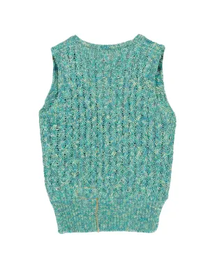 Fortela Lizzy knitted front-detail vest - Green - サムネイル2