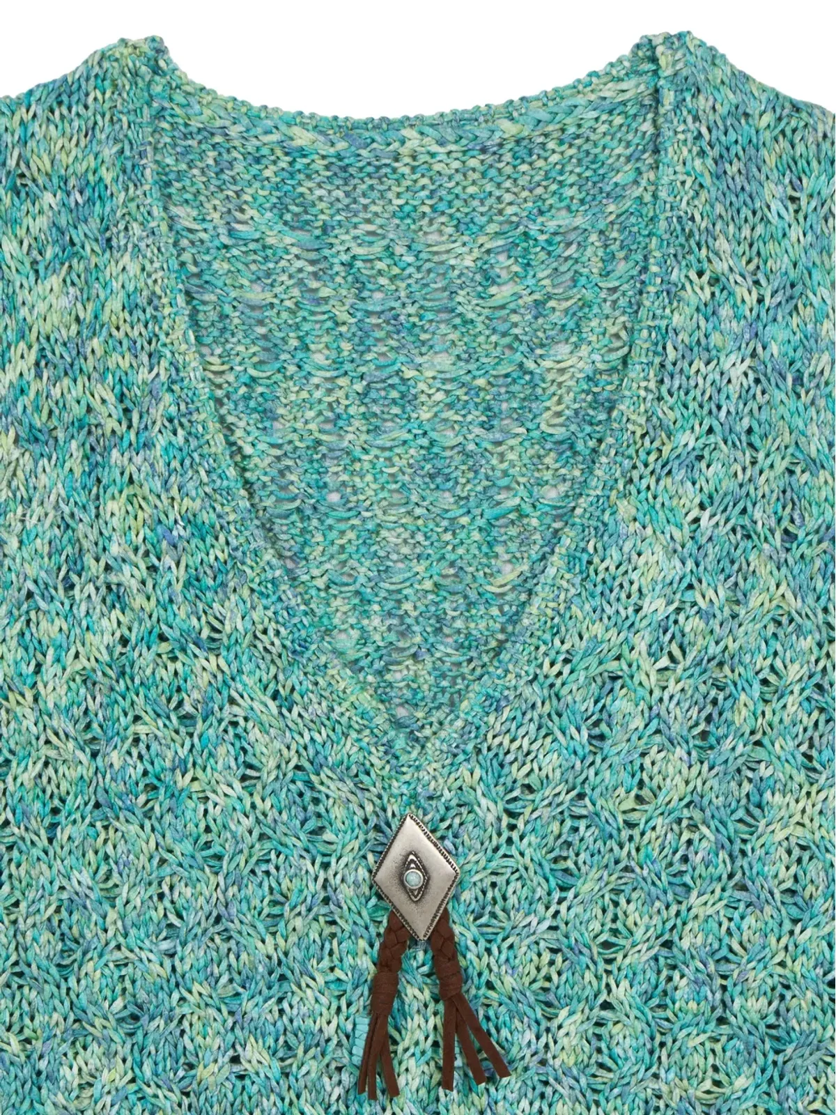 Fortela Lizzy knitted front-detail vest - Green - 画像3