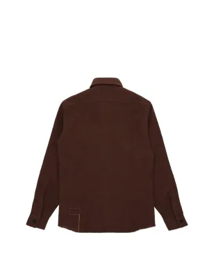 Fortela Kenny brushed chest-pocket overshirt - サムネイル2