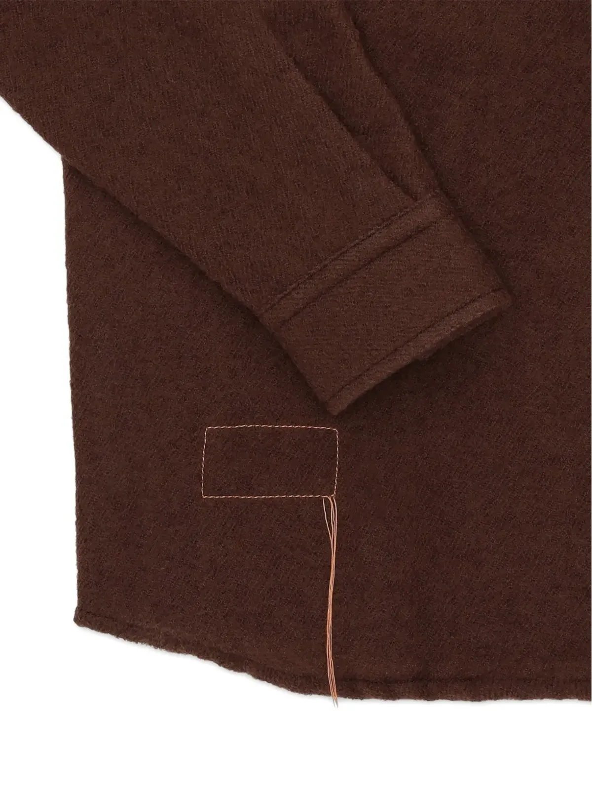 Fortela Kenny brushed chest-pocket overshirt - 画像4