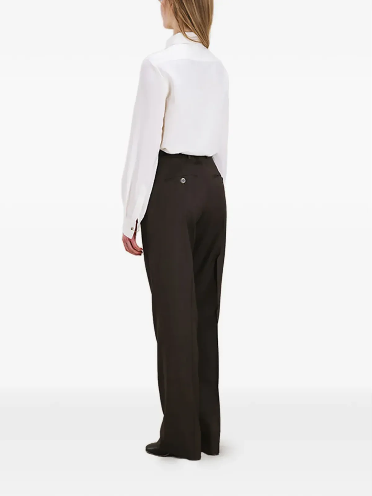 Fortela Ginette buttoned silk shirt - White - 画像3