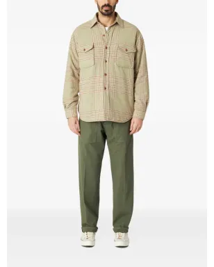 Fortela patch-pockets checked overshirt - Green - サムネイル2