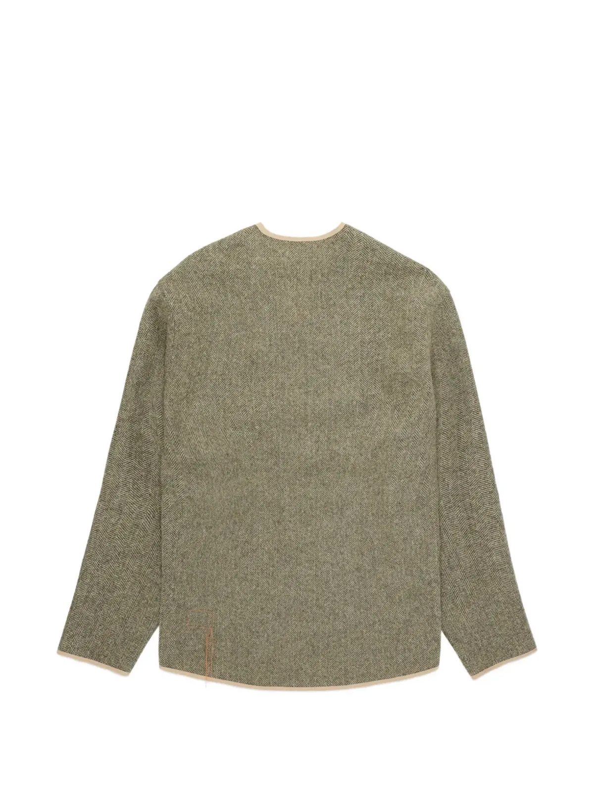 Fortela herringbone-pattern zip-up cardigan - Green - 画像2