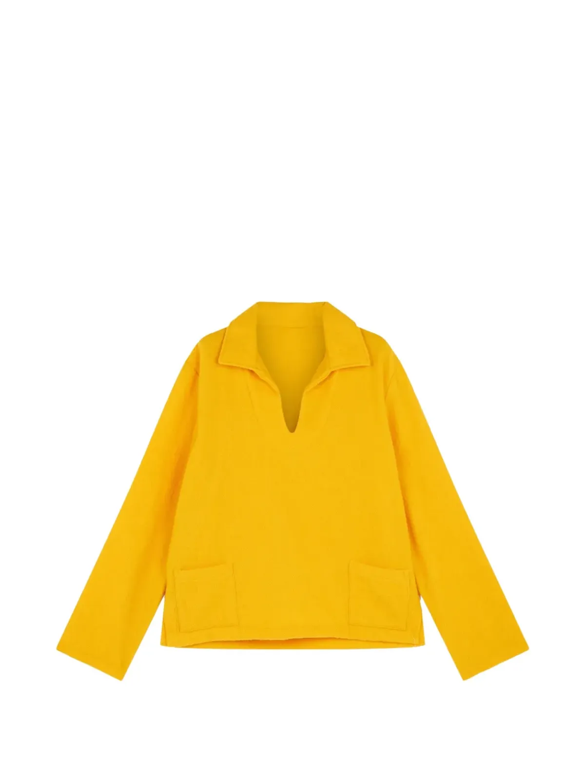 Fortela Franco2 V-neck pocket sweater - Yellow - 画像1