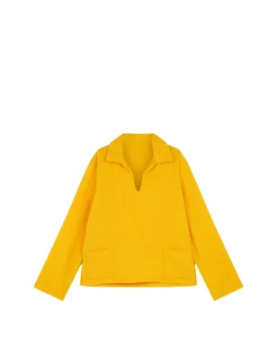 Fortela Franco2 V-neck pocket sweater - Yellow - サムネイル1