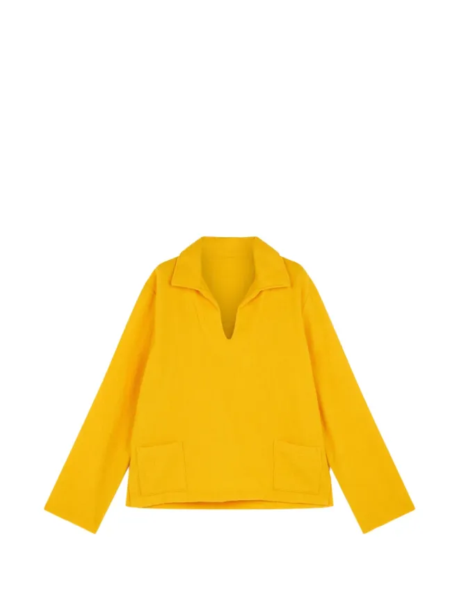 Fortela Fortela Franco2 V-neck pocket sweater - Yellowの商品画像