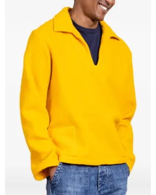 Fortela Franco2 V-neck pocket sweater - Yellow - サムネイル4