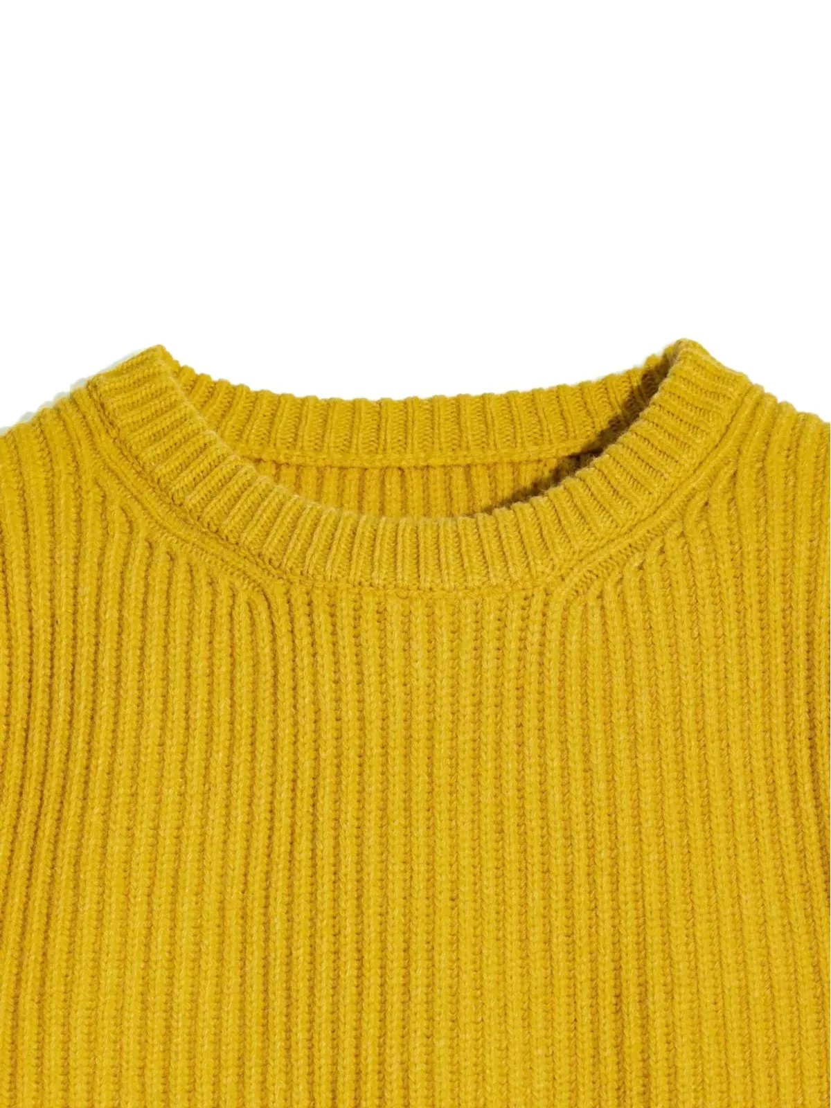 Fortela アルベルト リブ編みクルーネックセーター - Yellow - 画像3