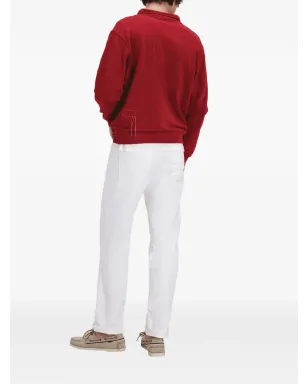 Fortela Yale ジップアップチェストポケットスウェットシャツ（レッド） - サムネイル3