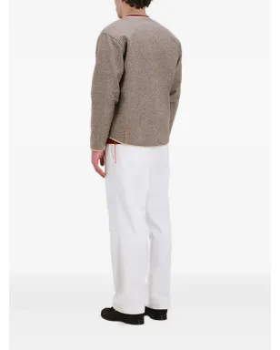 Fortela Sherpa herringbone zip-up jacket - サムネイル3