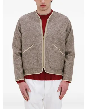 Fortela Sherpa herringbone zip-up jacket - サムネイル4