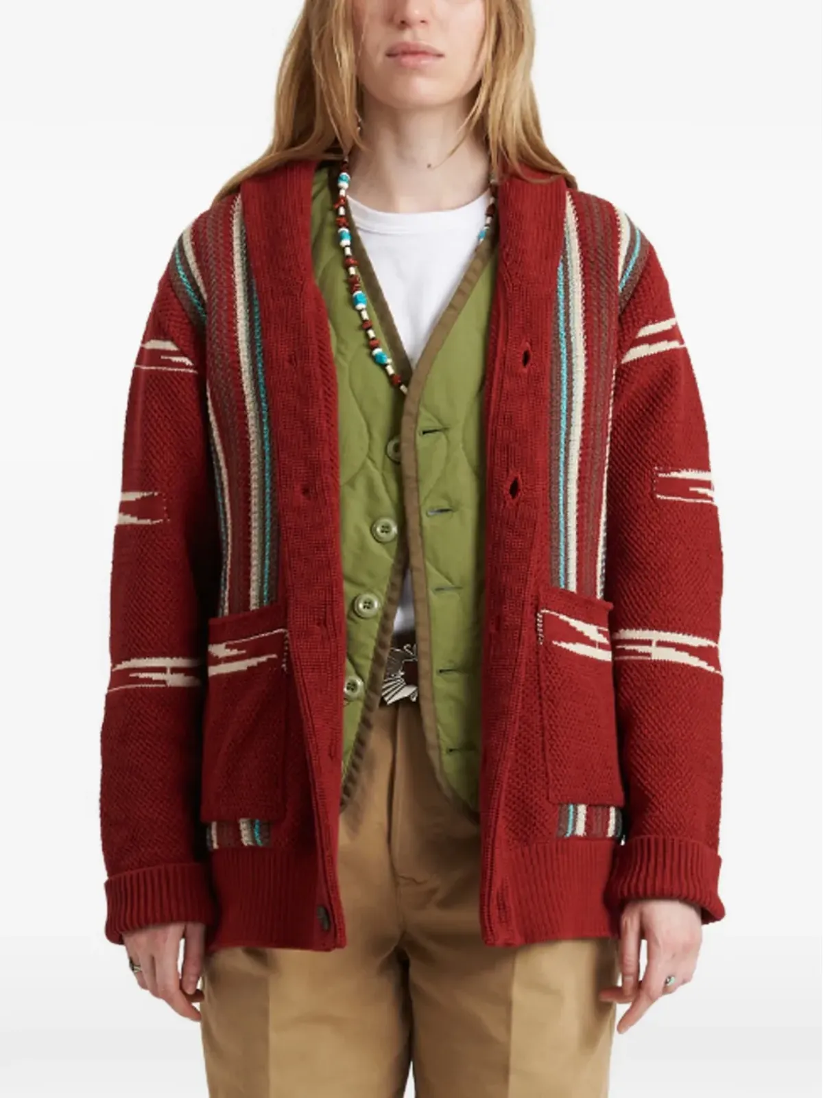 Fortela ヘンリック First Nations モチーフ カーディガン - 画像3