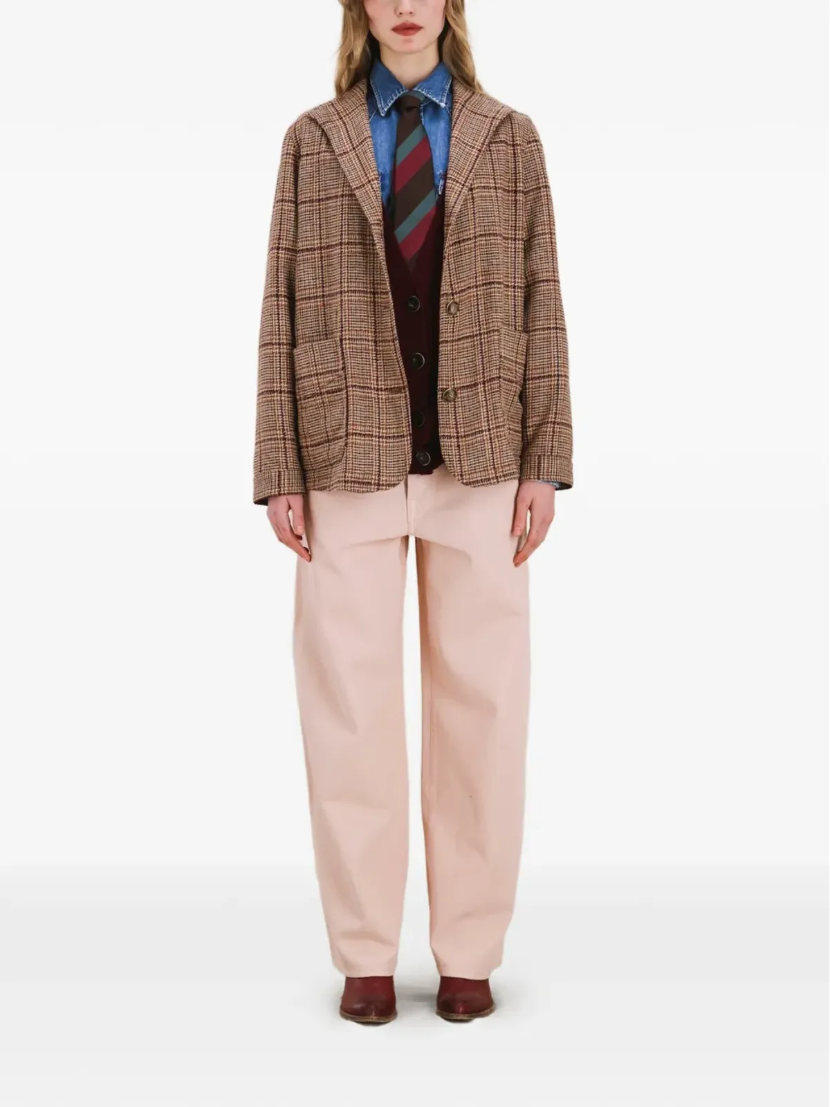 Fortela Scotland checked blazer - Brown - 画像2