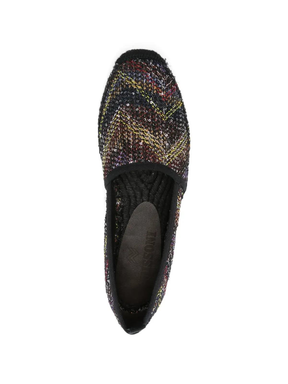 Missoni スパンコール付きエスパドリーユ（ブラック） - 画像4