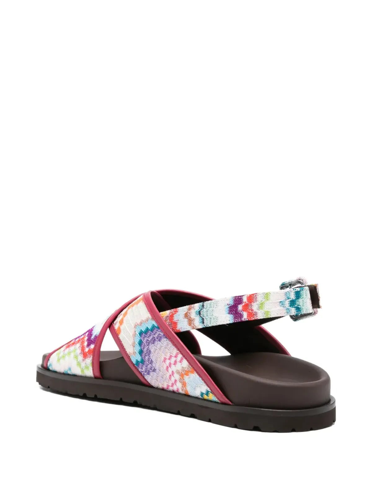 Missoni ジグザグストラップサンダル ピンク - 画像3