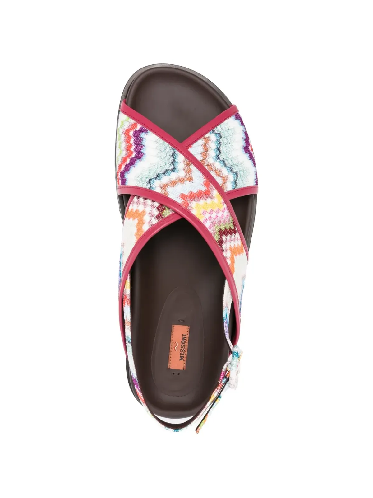 Missoni ジグザグストラップサンダル ピンク - 画像4
