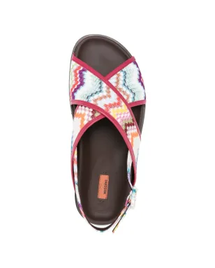 Missoni ジグザグストラップサンダル ピンク - サムネイル4