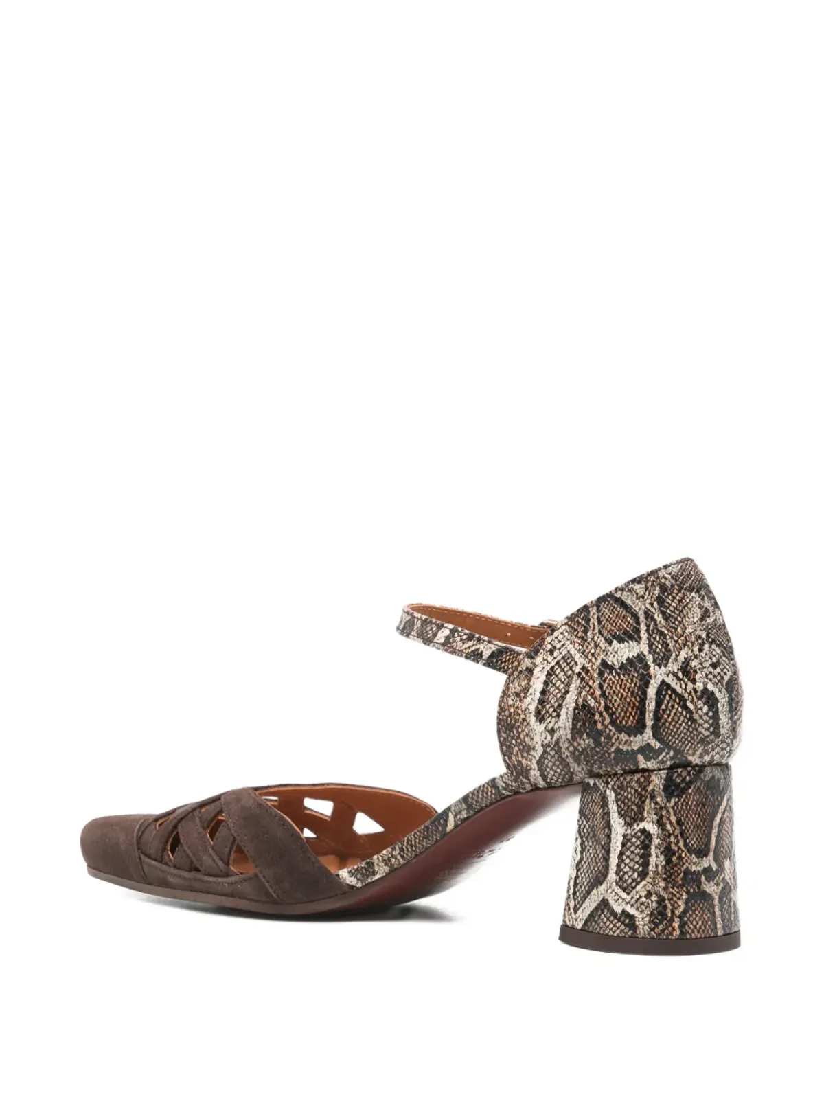 Chie Mihara Airma snakeskin-effect heeled pumps - Brown - 画像3