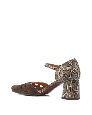 Chie Mihara Airma snakeskin-effect heeled pumps - Brown - サムネイル3