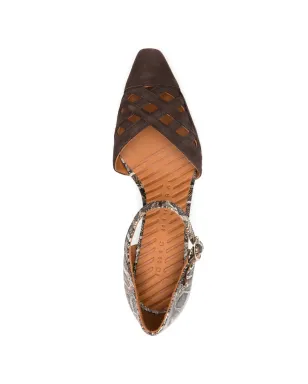 Chie Mihara Airma snakeskin-effect heeled pumps - Brown - サムネイル4