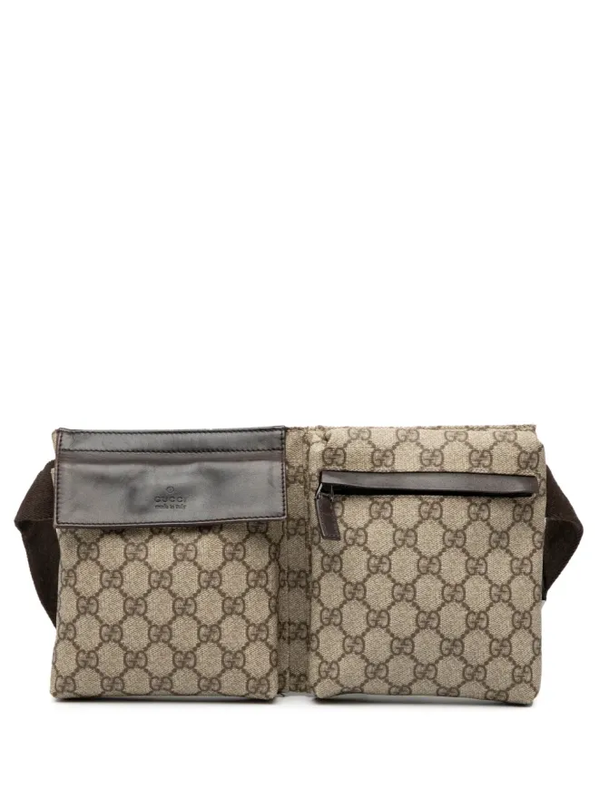 Gucci Pre-Owned Gucci Pre-Owned GG Supreme ダブルポケット ベルトバッグの商品画像