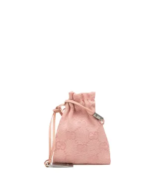 Gucci Pre-Owned 20世紀ミニGGキャンバス ドローストリングポーチ - ピンク - サムネイル1