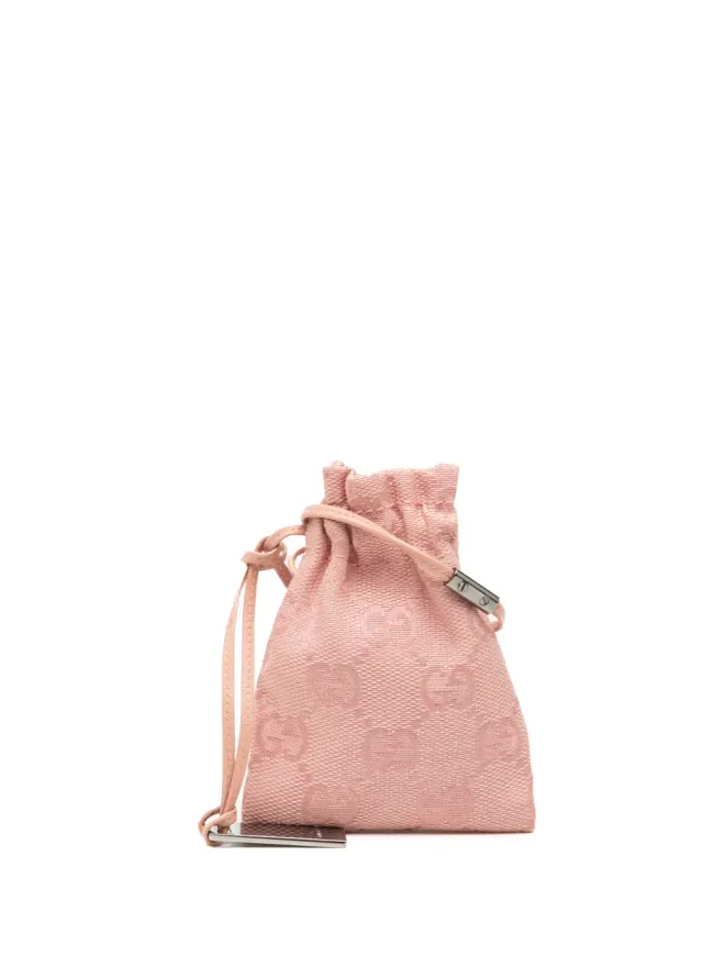 Gucci Pre-Owned Gucci Pre-Owned 20世紀ミニGGキャンバス ドローストリングポーチ - ピンクの商品画像