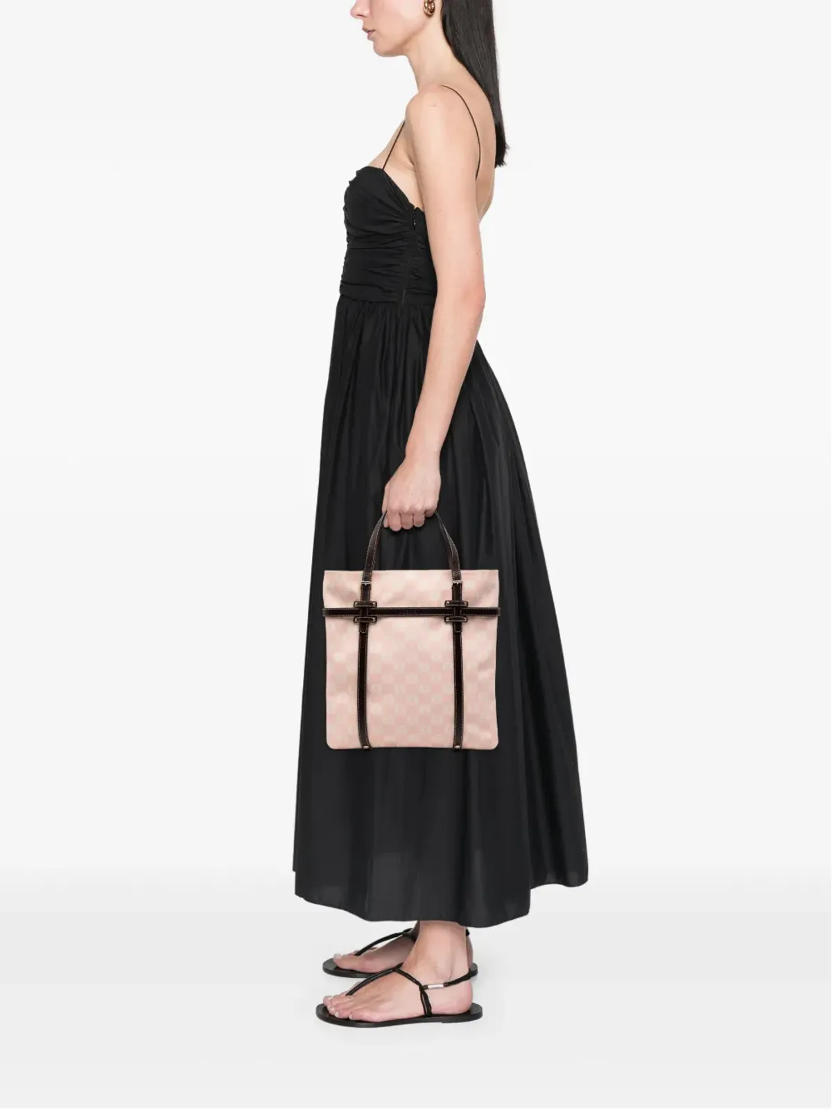 Loewe ビンテージ アナグラム コーテッドキャンバス トートバッグ（2010-2025）- ピンク - 画像2
