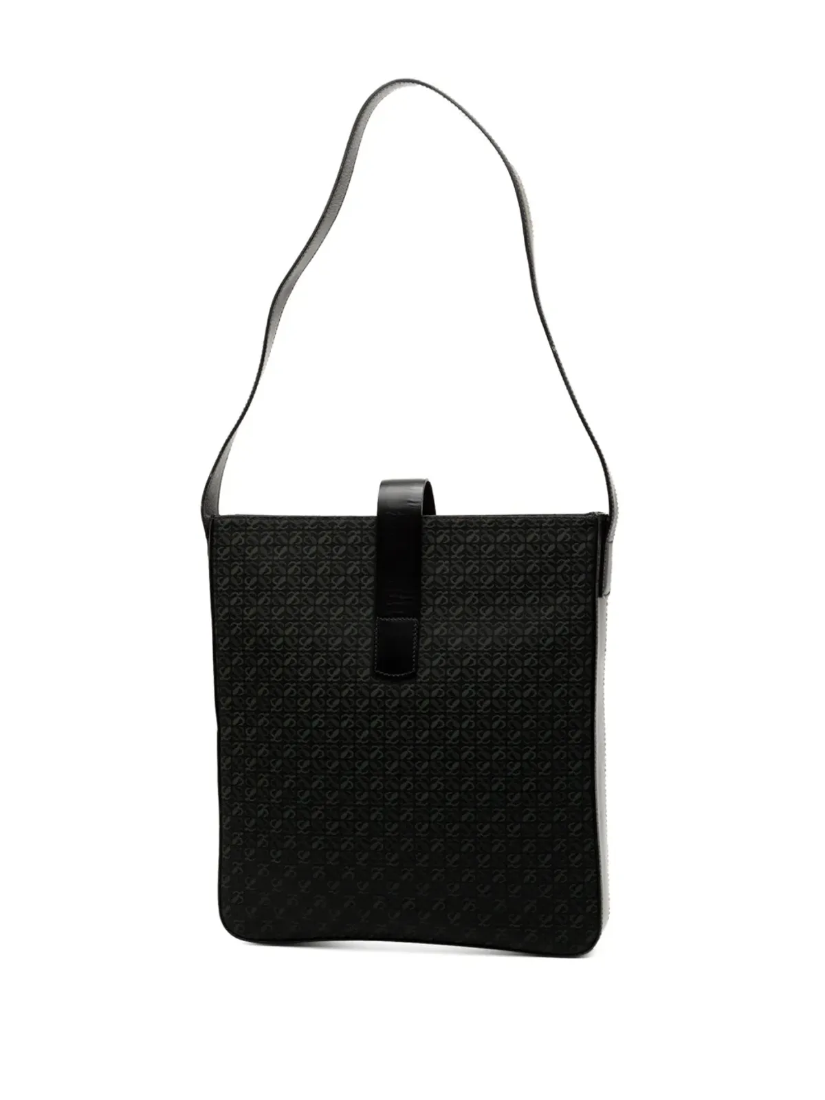 Loewe ビンテージ 20世紀アナグラム キャンバス ショルダーバッグ - ブラック - 画像3