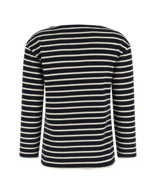 A.P.C. ストライプ丸首ニット ブルー - サムネイル2