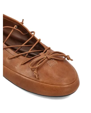 Miu Miu レースアップ バレエシューズ - サムネイル4