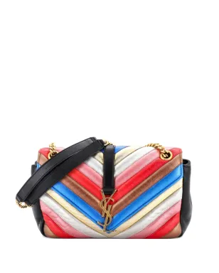 Saint Laurent Pre-Owned クラシックモノグラム スラウチー エンベロープ マテラスチェボン レザー ミディアム サッチェル - ブラック - サムネイル1